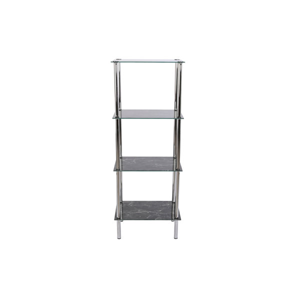Metal deals glass etagere